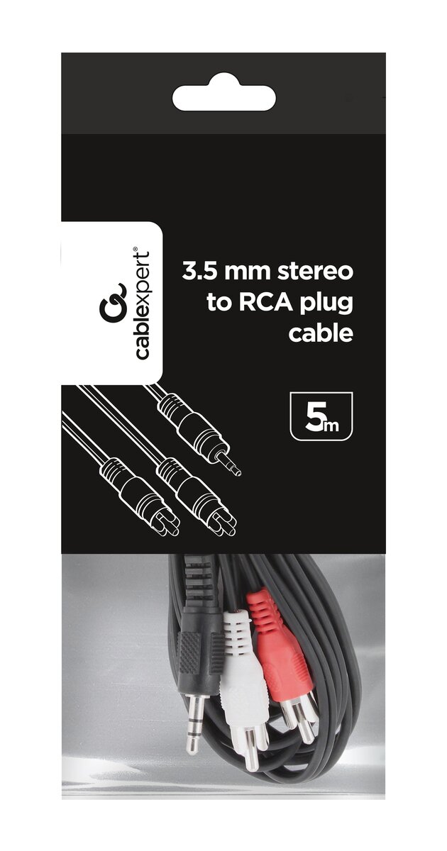 Gembird Jack 3.5'' To 2RCA M/M 5M CCA-458-5M