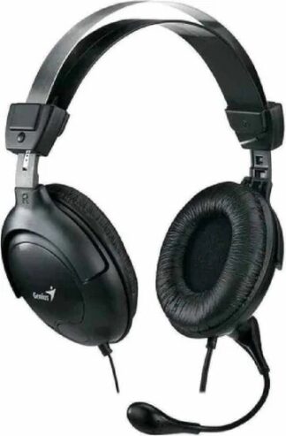 Genius Headset Headphones WITH Mic Adjust Leather