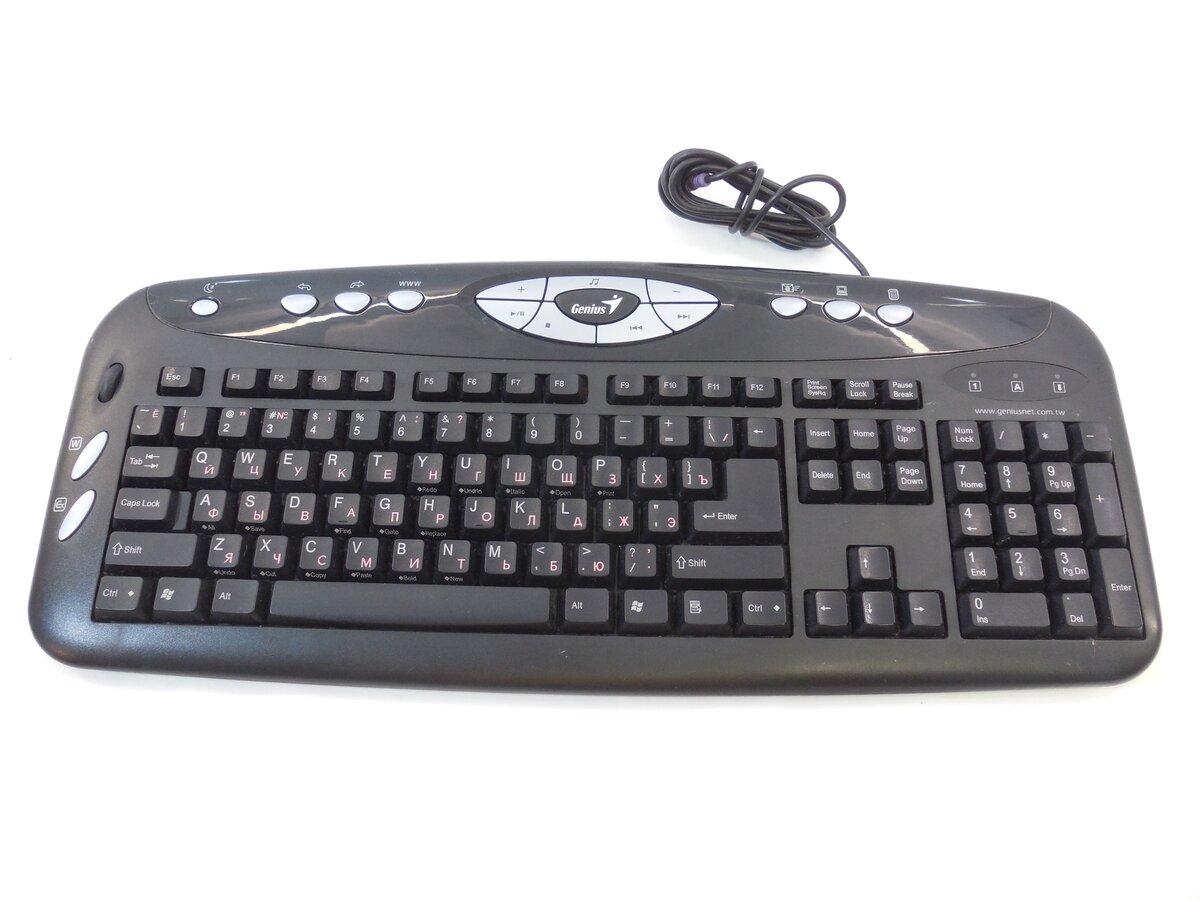 Genius KB-16e Multimedia Keyboard 16-Key Scroll PS/2 Black