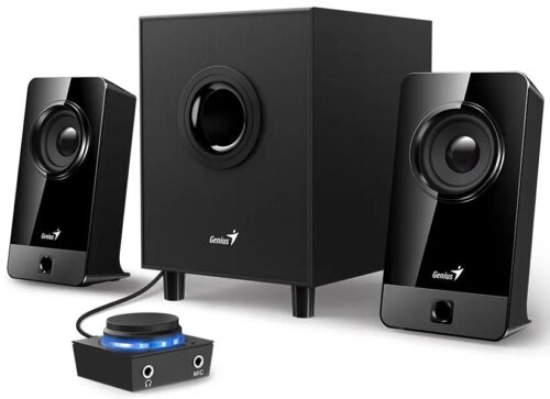 Genius Speakers 2 way 2.1 10w Black Wooden Sub