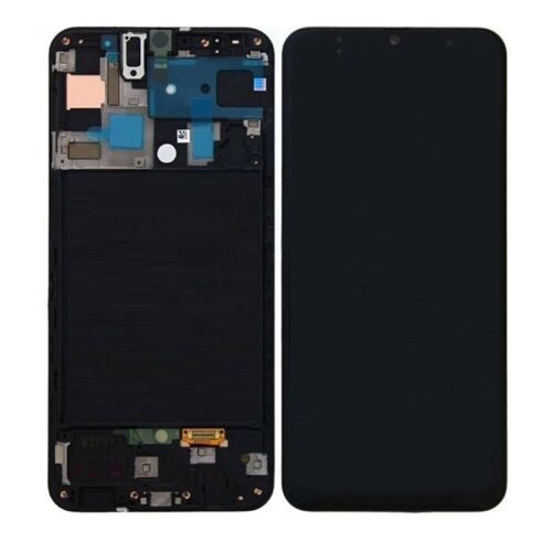 Γνήσια Οθόνη LCD με Μηχανισμό Αφής και Πλαίσιο για Samsung Galaxy A50 A505F Μαύρο