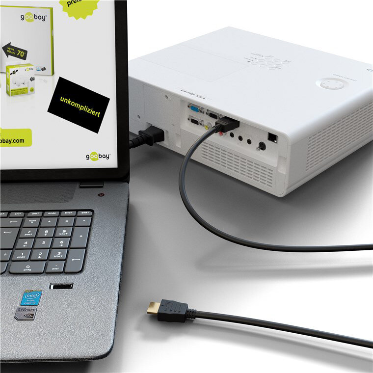 Goobay Καλώδιο HDMI 2.0 Ethernet 4K/60Hz 10.2Gbit/s 15m Μαύρο