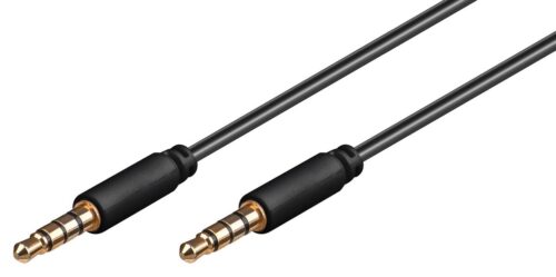 Goobay Καλώδιο Ήχου 3.5mm 4-Pin Stereo Χάλκινο 3m Μαύρο