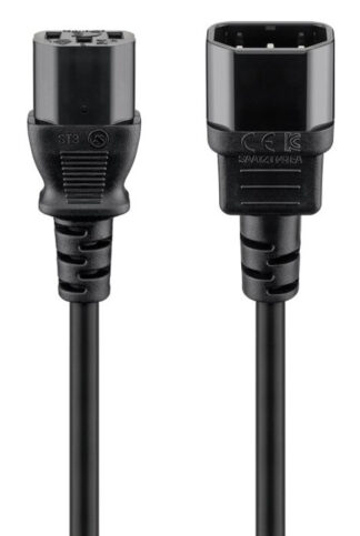 GOOBAY Καλώδιο Προέκτασης Τροφοδοσίας 0.75mm² 0.5m Μαύρο