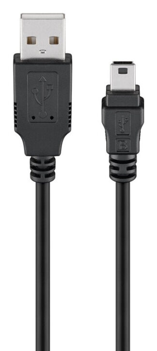 GOOBAY καλώδιο USB 2.0 σε USB Mini copper 1.5m μαύρο