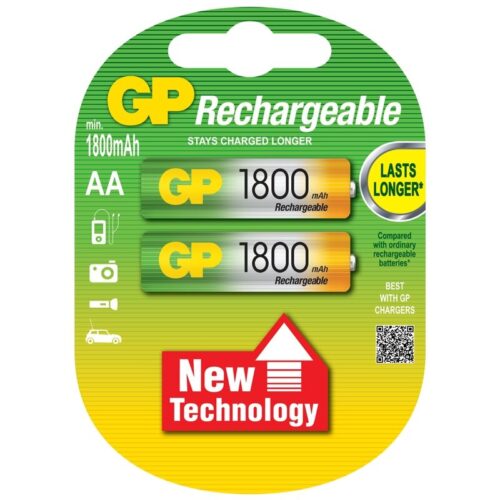 Gp Πακ. 2 Επαναφορτιζόμενες Αa 1800Mah