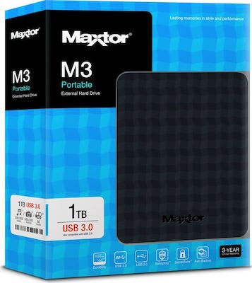 Hdd Εξωτερικός Δίσκος 1Tb Usb 30 Maxtor M3 Seagate Black