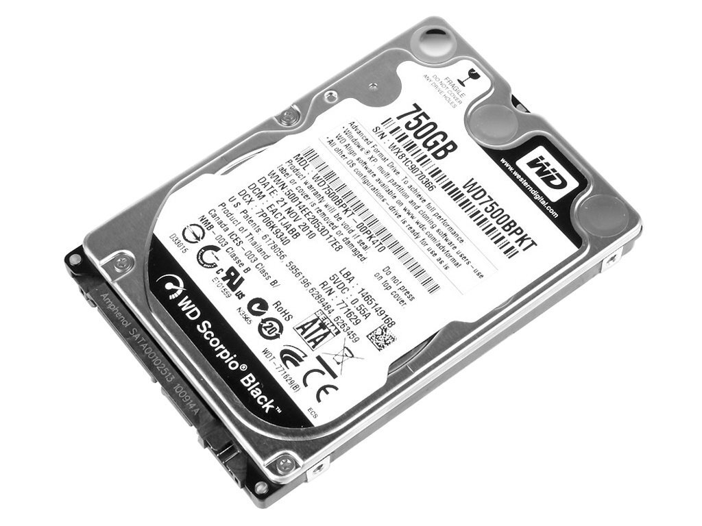Hdd Scorpio Black 750Gb 2.5'' 7200Rpm Sataii 16Mbcash