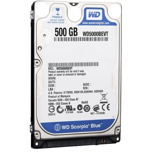 HDD Scorpio Blue 500GB/2.5''/5400RPM/SATAII/8MB Cache