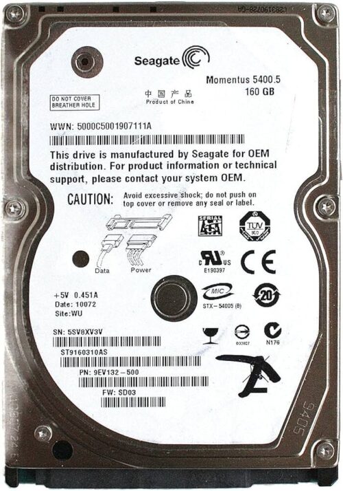 Hdd Seagate 2.5'' Sata2 160gb