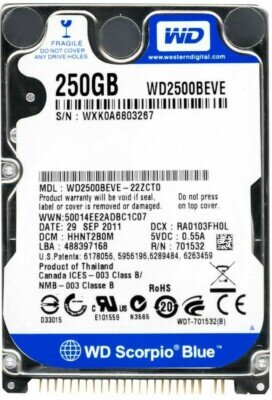HDD WD 2.5'' Scorpio 250GB WD 2.5 IDE