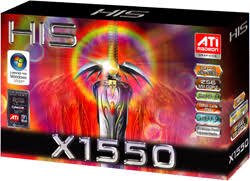 HIS VGA PCI-Express X1550 128MB HyperMemory 512MB DDR TV/DVI
