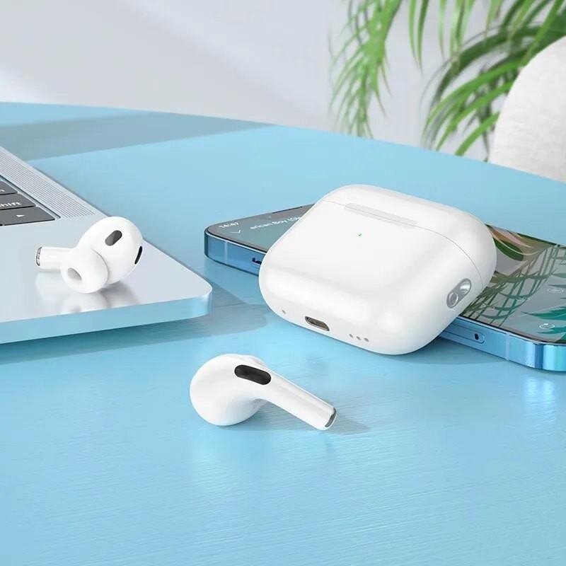 Hoco EW77 In-ear Bluetooth Handsfree Ακουστικά με Θήκη Φόρτισης Λευκά