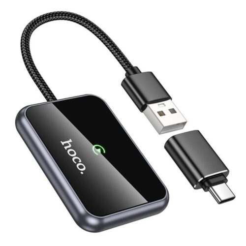 Hoco Hu1 Way Ασύρματος Αντάπτορας Carplay Γκρι