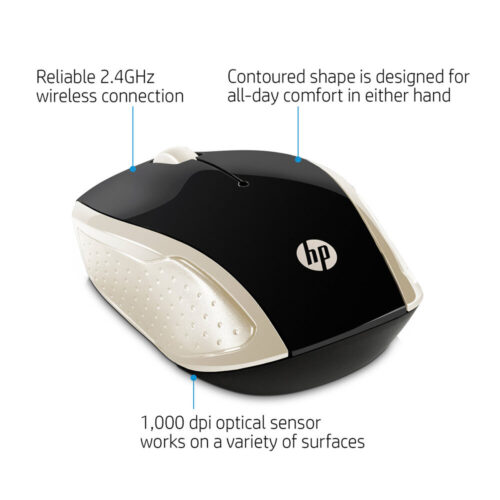 HP 200 Silk Gold Ασύρματο Ποντίκι 1000 dpi
