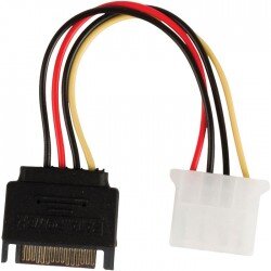 Καλώδιο-Αντάπτορας Τροφοδοσίας Sata 15-Pin Male Σε Molex 4-Pin Female, 0.15M