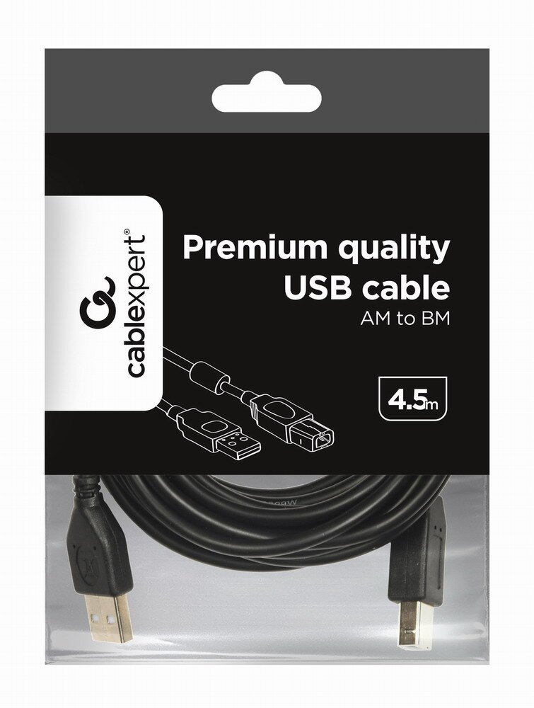 Καλώδιο Εκτυπωτή Usb 2.0 A/B 45m Black Gembird Ccf-Usb2-Ambm-15