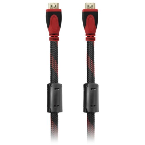 Καλώδιο HDMI Μ/Μ DeTech 1.8m Πλεξούδα και Φερριτή