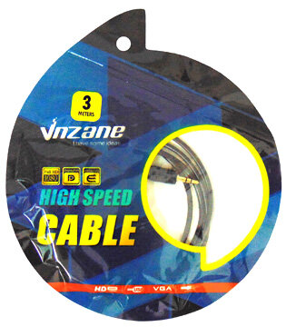 Καλώδιο Ήχου 3.5mm Stereo M/M 3.0m Bag R301 VZN