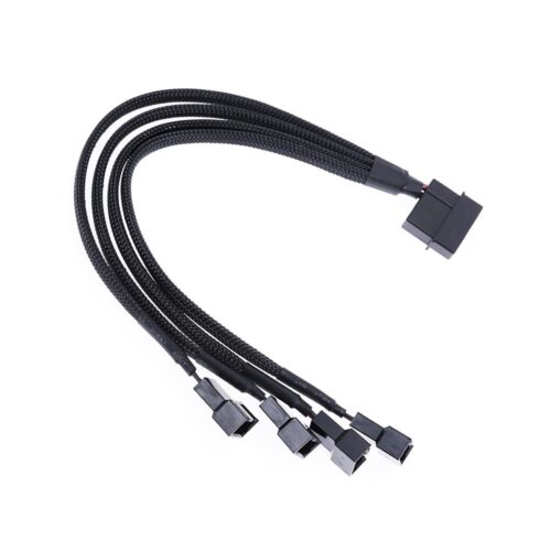 Καλώδιο No brand Y-Splitter For fan MOLEX to 4x4PIN 0.3m Μαύρο