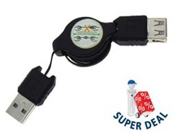 Καλώδιο USB 2.0 AM/AF Retractable 0.8m VW014 LANCOM