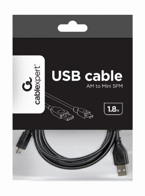Καλώδιο USB 2.0 - Mini 5Pin Με Φερρίτη Gembird Μαύρο