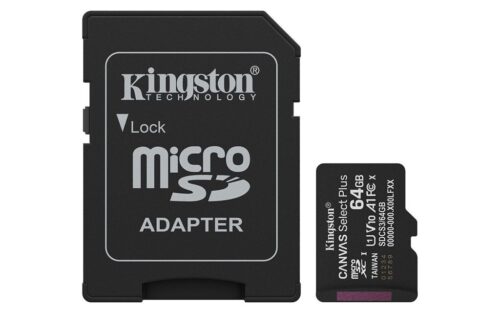 Κάρτα Μνήμης Kingston Micro SDHC 64GB Canvas Select Plus G3 Class 10 + adapter