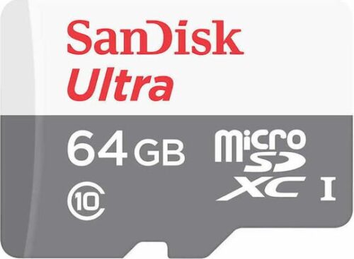 Κάρτα Μνήμης SDXC Class 10 Sandisk Ultra 64GB 80MB/s