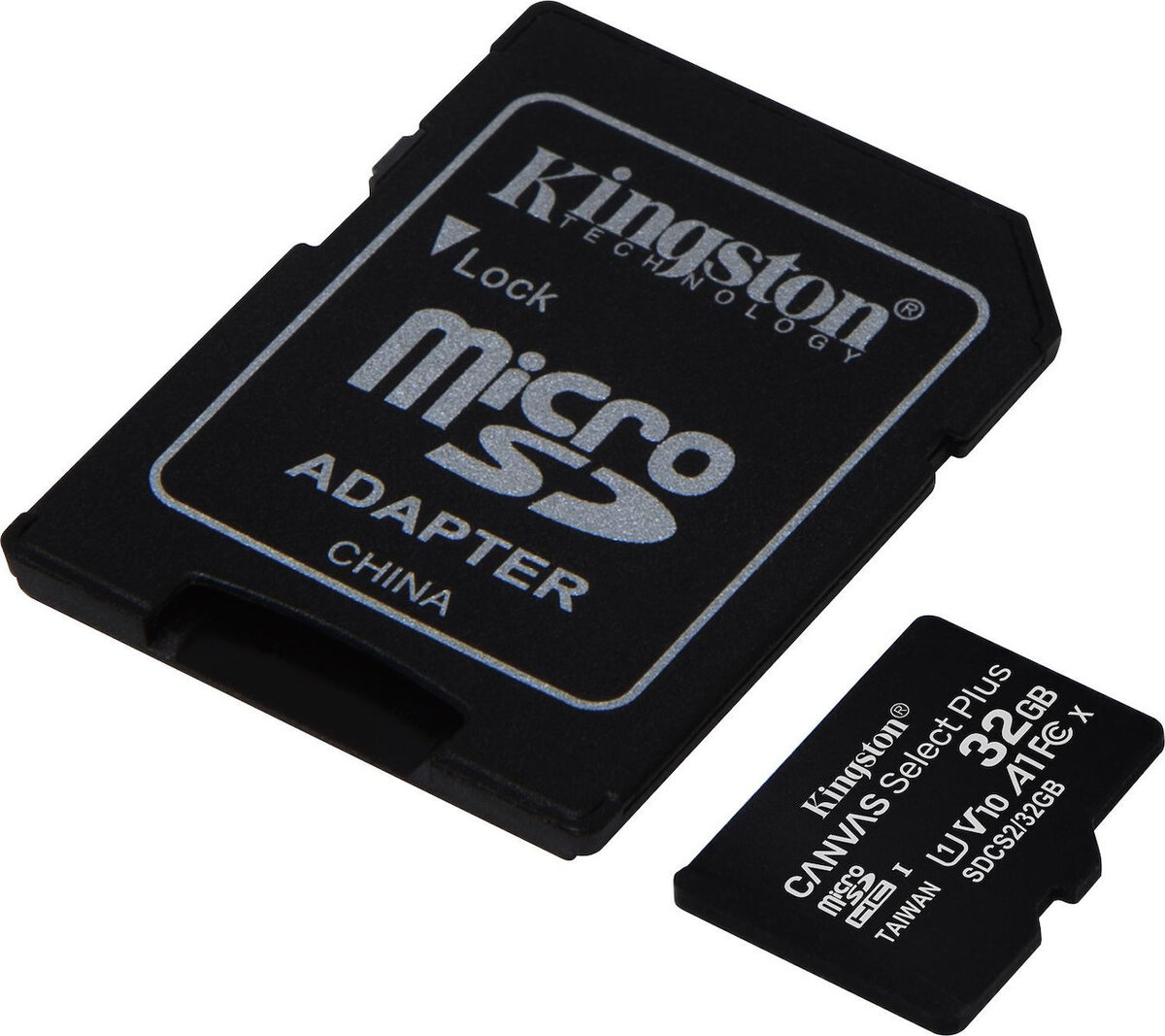 Kingston Micro Secure Digital 32GB microSDXC Canvas select Plus 80R CL10 UHS-I Card + SD Adapter