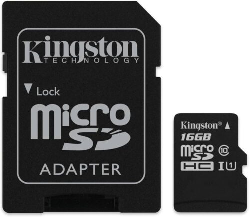 Kingston Microsdhc Flash Card With Adapter 16gb Class 10 Sdc10g2/16gb