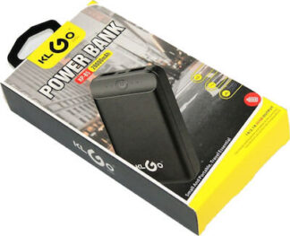 KLGO Power Bank 20000mAh με 2 Θύρες USB-A μαύρο