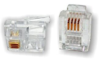 Κλιπς Rj11 Τηλεφωνικής Γραμμής 6p4c