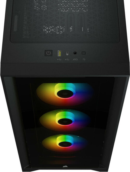 Κουτί Corsair 4000X iCUE RGB TG Midi Black