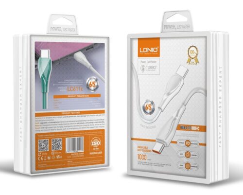 Ldnio Καλώδιο Usb C Σε Usb C Lc611c 65w Pd 1m Πράσινο