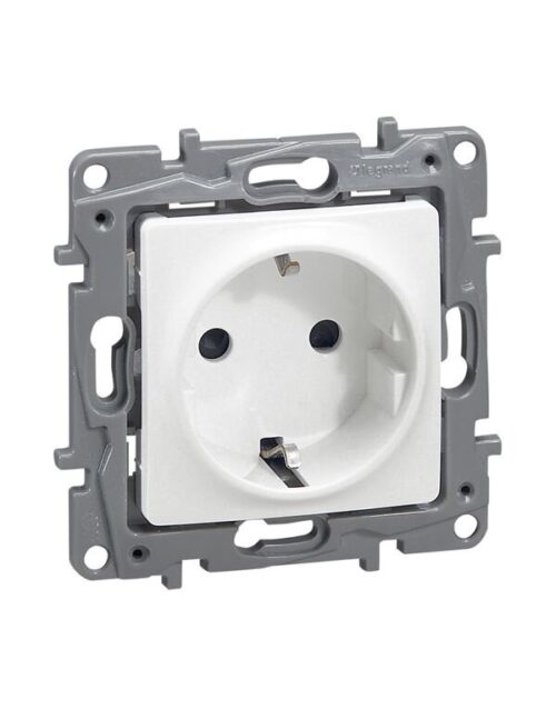 Legrand Niloe Πρίζα 2Π+Γ Ασφαλείας 16A 230V Λευκή