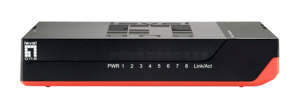 LEVEL ONE GbE Switch με 8 Θύρες Gigabit (1Gbps) Ethernet x 10/100/1000Mbps,Jumbo 9K,Ver.5.0