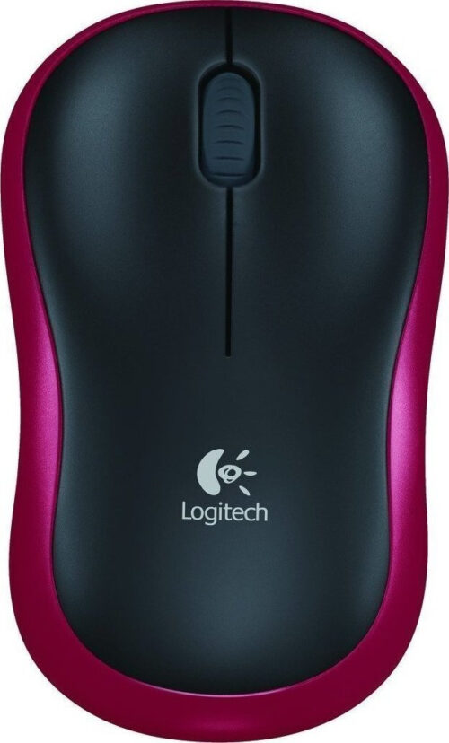 Logitech Ασύρματο Ποντίκι Μαύρο Κόκκινο M185