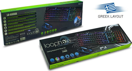 Loophole Σετ Gaming Πληκτρολόγιο με RGB φωτισμό & Ποντίκι (Ελληνικό)