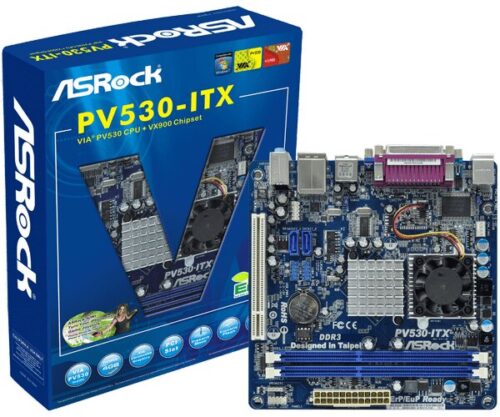 M-Itx Via Pv530/Vx900 2Ddr3 1Pci Lan Sata2 Vga/Dsub