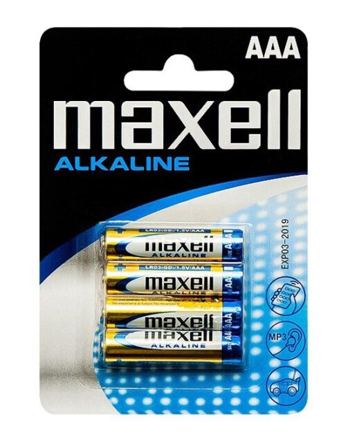 Maxell Αλκαλικές Μπαταρίες AAA Lr03 4Τμχ