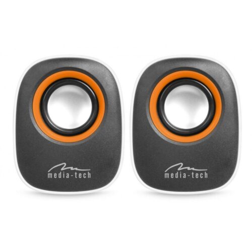 Media-Tech IBO Ηχεία Stereo 3.5mm με Τροφοδοσία USB 6W Λευκά - MT3137W