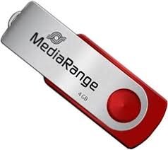 MediaRange 4GB USB 2.0 Stick Ασημί - Κόκκινο