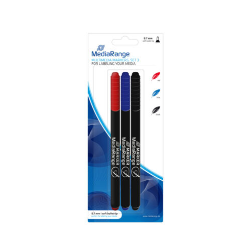 MediaRange Μαρκαδόροι Ανεξίτηλοι για CD-DVD 0.7mm Set 3