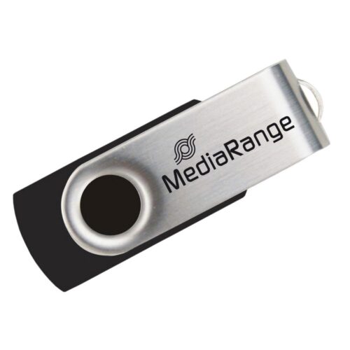MediaRange USB 2.0 Flash Drive 128GB Black/Silver