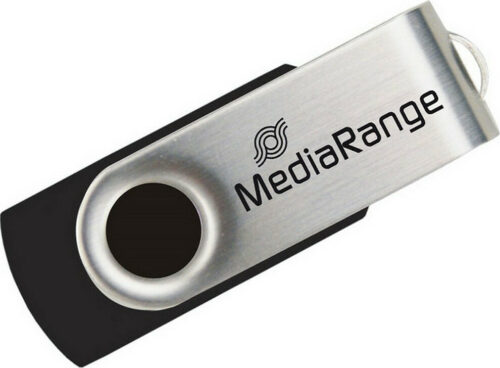 MediaRange USB 2.0 Flash Drive 16GB Black/Silver