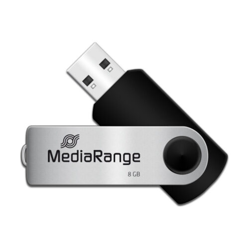 MediaRange USB 2.0 Flash Drive 8GB Black/Silver