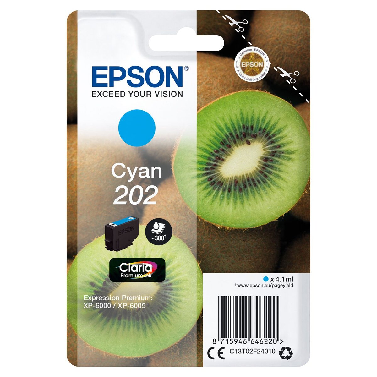Μελάνι Epson Ctr Xp-202/Xp-205 T1802 Cyan Orig.