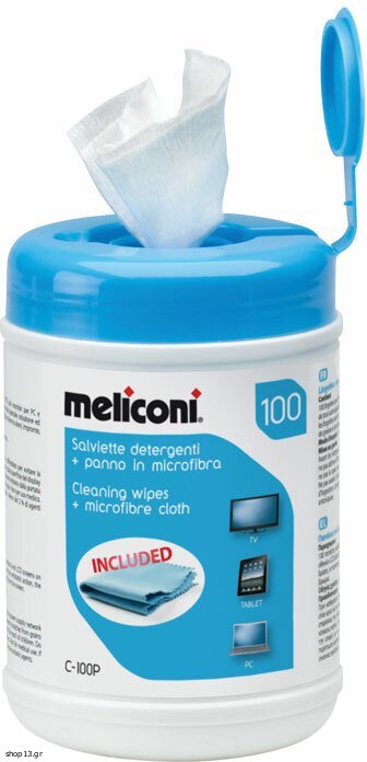 Meliconi 621005 C-100p Cleaning Wipes Υγρά Μαντηλάκια
