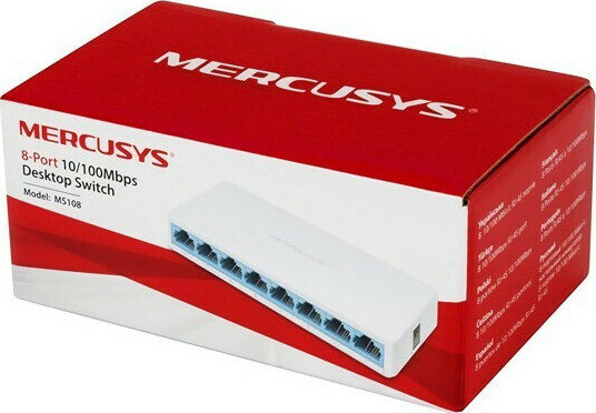 Mercusys desktop switch με 8 θύρες Ethernet x 10/100 Mbps Ver.2