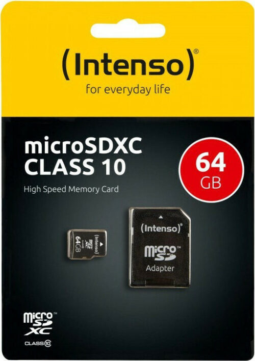 Micro SD Card Intenso 64GB Class 10 Incl. Adaptor